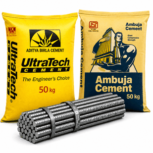 Cement & steel